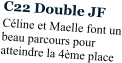 C22 Double JF Céline et Maelle font un beau parcours pour atteindre la 4ème place