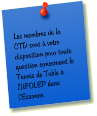 Les membres de la CTD sont à votre disposition pour toute question concernant le Tennis de Table à l’UFOLEP dans l’Essonne